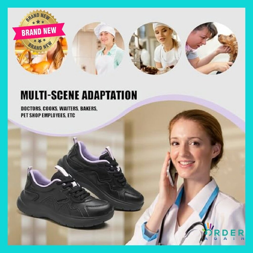 Non Slip Work Shoes Women Lightweight Comfortable Food Service Professional - Picture 7 of 7